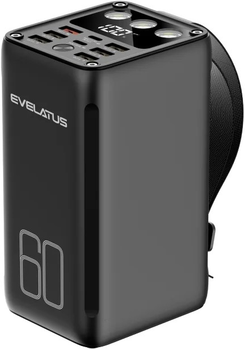 УМБ Evelatus Outdoor Power Bank with 7 Outputs 22.5W 60000 mAh Black (4752192087524)