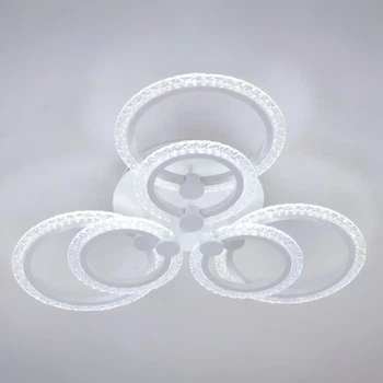 Потолочная LED люстра 120W с пультом VALESO с акриловыми плафонами 3000-6000К белая IP20 V K39557-3+3 WT