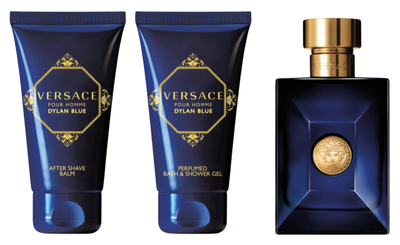 Набір для чоловіків Versace Dylan Blue Pour Homme Туалетна вода 50 мл + Бальзам після гоління 50 мл + Гель для душу 50 мл (8011003876891)