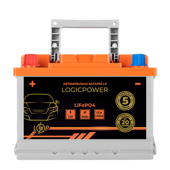 Автомобильный аккумулятор литиевый LP LiFePO4 12V - 64 Ah (+ слева) BMS 1050А