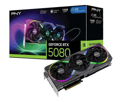 Видеокарта PNY GeForce RTX 5080 ARGB OC 16GB GDDR7 DLSS4 (VCG508016TFXXPB1-O) EU