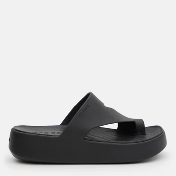 Жіночі шльопанці для пляжу Crocs Getaway Platform Toe Loop Blk 210834-001 39-40 (W9) 25 см Black (198445131349)