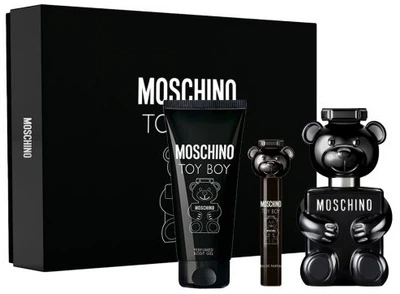 Zestaw męski Moschino Toy Boy Woda perfumowana 100 ml + Żel pod prysznic 100 ml + Miniaturka Woda perfumowana 10 ml (8011003889433/8011003879533)