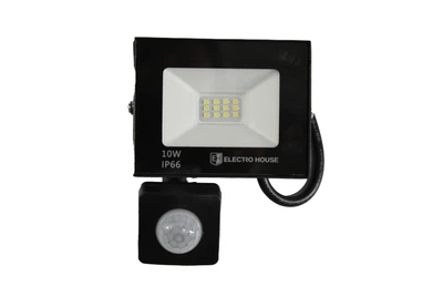 LED прожектор з датчиком руху 10Вт 1000 Лм 6500К холодний білий SMD2835