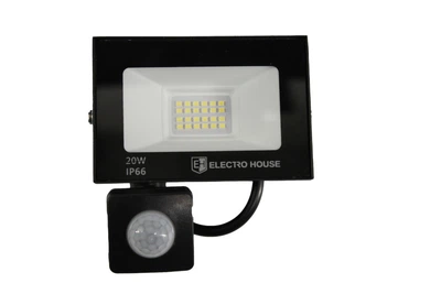 LED прожектор з датчиком руху 20Вт 2000 Лм 6500К холодний білий SMD2835