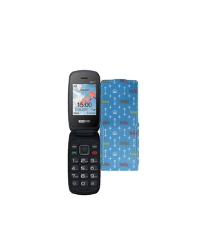 Чохол-флип з екошкіри для телефону Maxcom MM817 Фешн блакитний