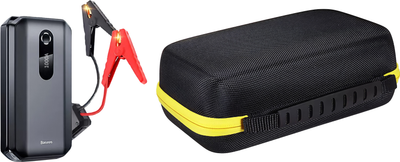 Набір Пускозарядний пристрій Baseus Super Energy Air Car Jump Starter 1000A 10 000 mAh Black (CGNL020101) + Чохол (твердий футляр) RCS для зберігання аксесуарів/дротів/Powerbank Baseus (універсальний чохол) (RCS0003)