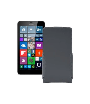 Чохол-флип з екошкіри для телефону Microsoft Lumia 640 XL Сірий