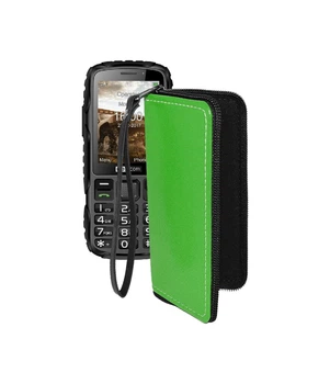 Чохол-гаманець з екошкіри для телефону Maxcom MM920 Зелений