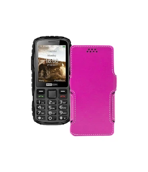Чохол-книжка з екошкіри для телефону Maxcom MM920 Рожевий