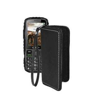 Чохол-гаманець з екошкіри для телефону Maxcom MM920 Чорний матовий