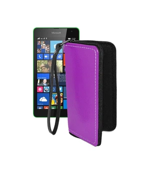 Чохол-гаманець з екошкіри для телефону Microsoft Lumia 535 Фіолетовий