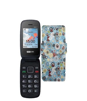 Чохол-книжка з екошкіри для телефону Maxcom MM817 Кола-кольорові