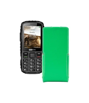 Чохол-флип з екошкіри для телефону Maxcom MM920 Зелений