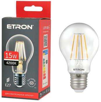 Светодиодная лампа ETRON 15W A60 4200K E27 1-EFP-104