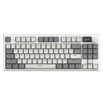 Механічна бездротова (Bluetooth + 2,4G) клавіатура з HOT SWAP Attack SHARK K86, 87 Key, RGB, Win/Mac OS, УКР/АНГЛ, Retro Grey (K86G)