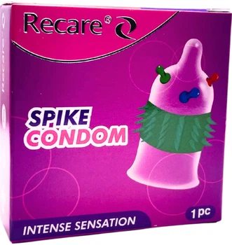 Презерватив Recare Spike Pink з шипами та кульками 1 шт (ROZ6501053560)