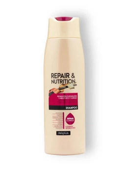 Шампунь Deliplus Repair & Nutrition з 8 компонентами для живлення і відновлення сухого та пошкодженого волосся 400 мл