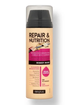 Незмивна маска Deliplus Repair & Nutrition з 8 компонентами для живлення і відновлення сухого та пошкодженого волосся 150 мл
