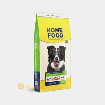 Сухой корм Home Food для активных взрослых собак и юниоров средних и крупных пород "Ягненок и рис", 10 кг