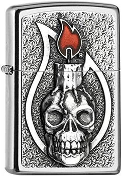 Запальничка Zippo Candle Skull Emblem Свічка череп емблема (2005165)