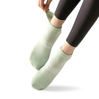 Шкарпетки для йоги та пілатесу, короткі, дихаючі, Yoga Sports Зелені 35-41