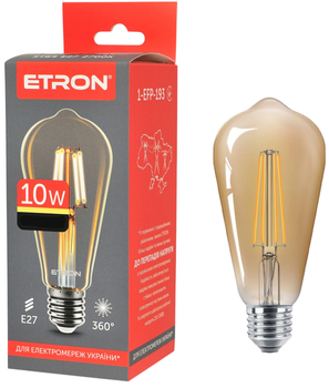 Світлодіодна лампа ETRON ST64 10W E27 2700K 1-EFP-193