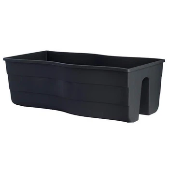 Горшок балконный на перила Form-Plastic Волна с кронштейнами 22 л 29 х 20 х 60 см, Цвет Антрацит