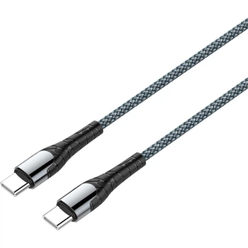 Кабель быстрой зарядки COLORWAY PD, USB-C — USB-C, 1 м, 3А, 65W, серый