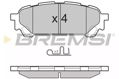 Комплект тормозных колодок SUBARU FORESTER, SUBARU IMPREZA, BREMSI (BP3270)