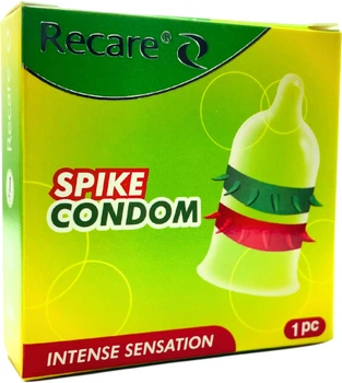 Презерватив Recare Spike Green з шипами 1 шт (ROZ6501053565)