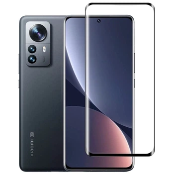 Защитное стекло Fiji Premium для Xiaomi 12 Pro / 12S Pro закругленные края и полная проклейка черный