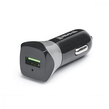 Автомобільний зарядний пристрій REAL-EL CA-30 USB QC3.0 Black/Grey (EL123160011)