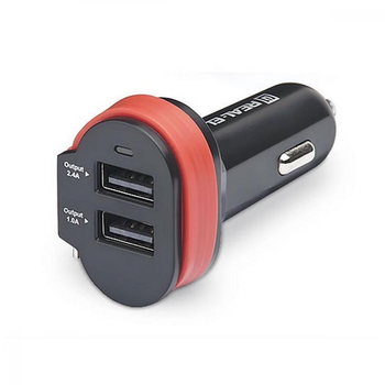 Автомобільний зарядний пристрій REAL-EL CA-35 3xUSB кабель microUSB Black/Orange (EL123160012)