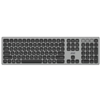 Клавіатура бездротова 2E KS270 105key WL/BT EN/UK сіро-чорний