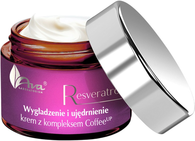 Крем для обличчя Ava Laboratorium Resveratrol розгладжуючий і зміцнюючий із комплексом Coffee Up 50 мл (5906323009759)