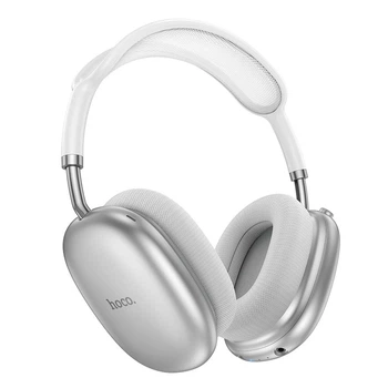 Навушники HOCO Happiness ANC noise reduction BT headphones W55 Plus |BT5.4, 65-90h, AUX/TF| сріблясті