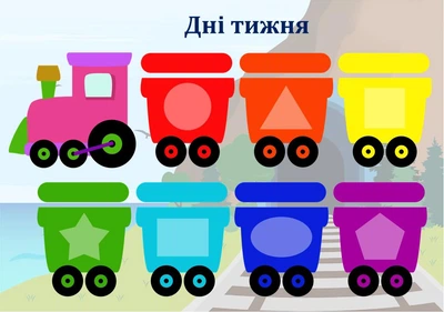 Гра навчальна на липучках Дні тижня