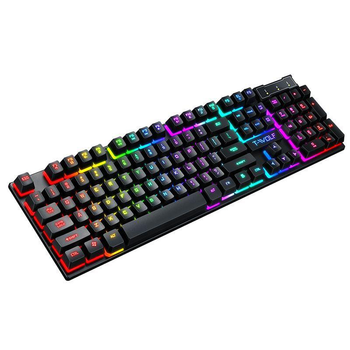 Игровая компьютерная клавиатура со светодиодной подсветкой T-WOLF T20. англ. раскладка