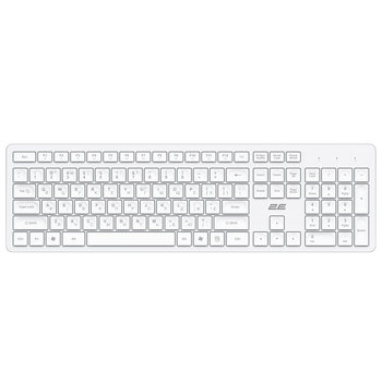Клавіатура бездротова 2E KS260 WL EN/UKR White (2E-KS260WWH_UA) Білий 20514