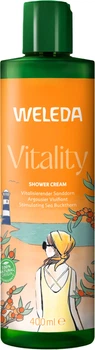 Крем-гель для душу Weleda Vitality Shower Cream Тонізуючий з обліпихою 400 мл (7611916164552)