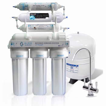 Фільтр із зворотним осмосом AquaMarine RO-7 bio Шунгіт Рh+