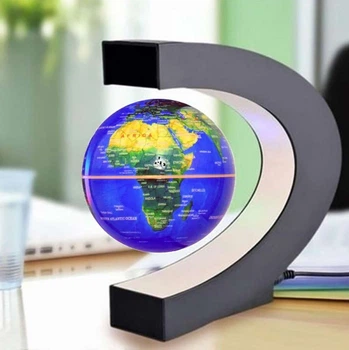 Глобус ночник крутящийся в невесомости Dynamic World с подсветкой