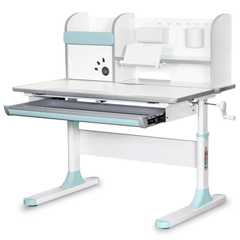 Дитячий стіл Mealux Edmonton Multicolor BL з полицею (BD-610 W/MC + BL з полицею)