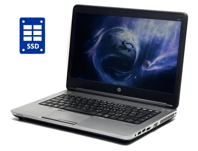 Ноутбук Б-клас HP ProBook 640 G1 / 14" (1366x768) TN / Intel Core i3-4000M (2 (4) ядра по 2.4 GHz) / 8 GB DDR3 / 120 GB SSD / Intel HD Graphic 4600 / WebCam / DVD-RW / Win 10 б/в