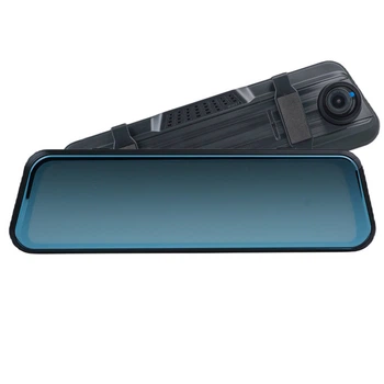 Видеорегистратор зеркало Vechicle Blackbox DVR с камерой заднего вида 10 дюймов Touch Screen Super FULL HD черный
