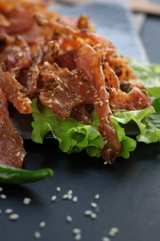 Джерки куриные с кунжутом и васаби, 50 гр. Jerky. Мясные снеки