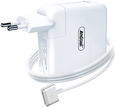 Блок питания Andowl Q-KC01X1 60 Вт Magsafe 2 T-Type для MacBook Air/Pro 2012-2017 годов 2 м White (Q-KC01)