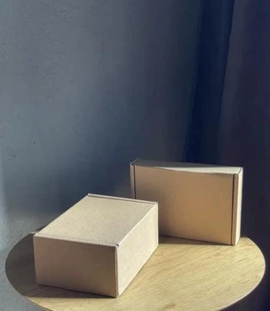 Самозбірна картонна коробка 240x170x100 крафт 1 кг стандарт