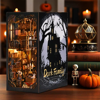 Бук Нук Темна Сім'я Венздей 3D букнук Інтер'єрний конструктор Wednesday Magic Dark Family DIY Book Nook